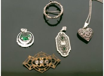 Vintage Antique Jewelery Lot, Sterling 925, 900 Silver