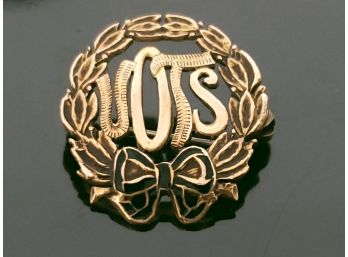 10k Gold United Order Of True Sisters 1930s Jewish Pin 1.96 Gram