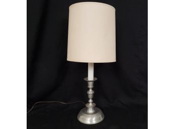 Woodbury Pewter Candlestick Lamp
