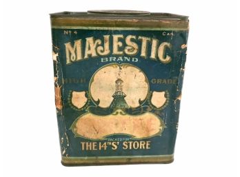 Early Majestic Coffee Cardboard Tin
