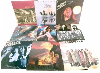 9 Rock Vinyl Records Foreigner, Police,  Ted Nugent And More