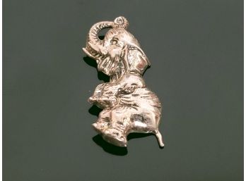 Beau Sterling Silver Elephant Pin 3.8 Grams