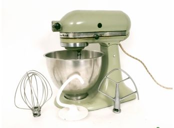 Vintage Kitchenaid K45 Mixer With Bowl And Accessories