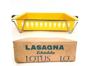 Amazing Mid Century Catherineholm Lotus Yellow Lasagna Pan In The Box