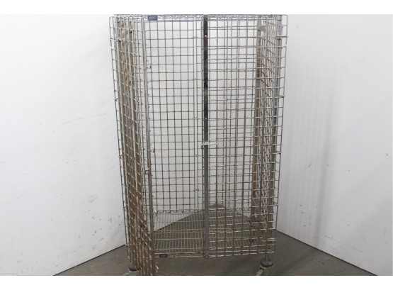 Chrome Wire Rolling Security Cage 36' Wide 24' Deep 69' Tall