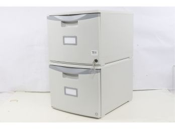 File Cabinet 2 Drawer Mobile With Lock Casters Legal Letter Storage Office Home