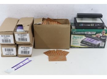 Group Of Money Wrapping Items Includes Counterfeit Portable Detector