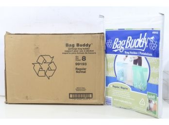 Case Of 8 Bag Buddy BB-99193 Holds Upto 33 Gal. Steel Frame Trash Bag Support 29.99 Retail Each