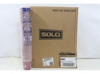 SOLO 10 Oz. Bistro And Maroon Paper Hot Drink Cups (1,000 Per Carton)20/50 Pack
