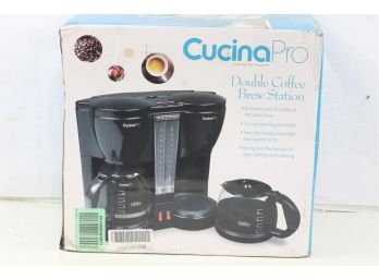 CucinaPro Double Coffee Brewer Station - Dual Coffee Maker Brews Two 12-cup Pots