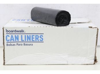 9 Rolls Of Low Density Repro Can Liners, 60 Gal, 1.6 Mil, 38' X 58', Black