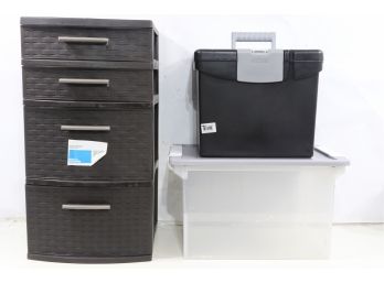 3 Group Of Storex & Room Essentials Storage