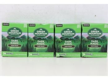 4 Boxes Of Green Mountain Coffee Dark Magic, Keurig K-Cup Pod, Dark Roast