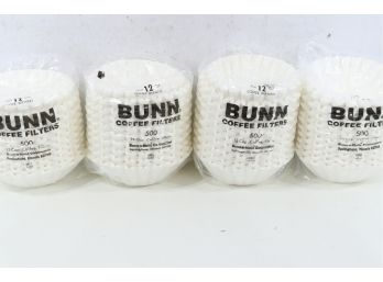4 Packs Of Bunn Commercial Coffee Filters 12-Cup Size 500/pack