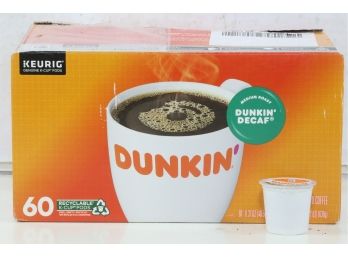 Dunkin' Decaf Medium Roast Coffee, 60ct Keurig K-Cup Pods