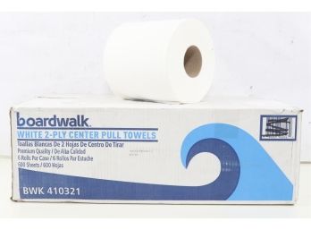 6 Rolls Of Boardwalk White Center-Pull Paper Towel Rolls