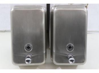 2 Scruddles Soap Dispenser Wall Mount Stainless Steel Hand Soap/ Moisturizer Dispenser