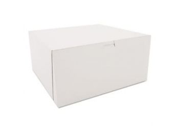 50 Sct Tuck-Top Bakery Boxes, White, Paperboard, 12 X 12 X 6,