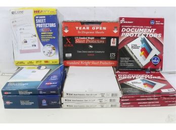 Group Of 12 Heavy & Standard Sheet Protectors