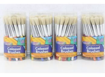 4 Boxes Of Creativity Street Colossal Brush Natural Bristle Round 30/Set