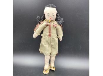 Vintage  12' Native American Indian Rag Doll