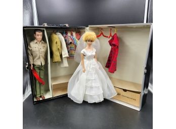 Vintage 1964 Barbie Doll, Ken Doll, Clothing And Case