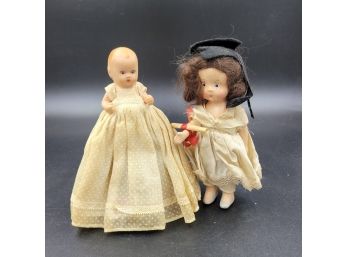 Lot Of 2 Antique Storybook Dolls 1 Nancy Ann And 1 Eugenia