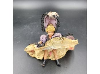 Vintage 1950s Celluloid Can Can Dancer 5' Doll