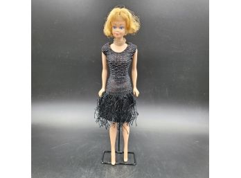 1964 Mattel Barbie Midge 860 Doll With Black Fringed Dress