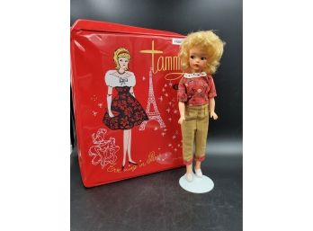 Vintage 1962 Side Glancing Tammy Doll, Accessories And Case - Nice Lot!