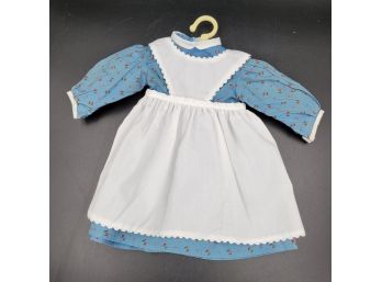 Early Original American Girl Doll Dress And Pinafore For 18' Doll