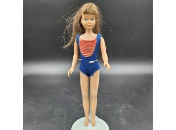 Vintage 1965 Skipper Doll - Brown Hair Bendable Legs