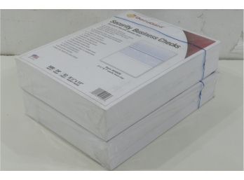2 Packs Of Docugard Security Marble Business Middle Check, 500 Checks Per