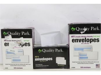 Group Of 3 Quality Park Envelopes #9, #8 8/5 & #6 3/4