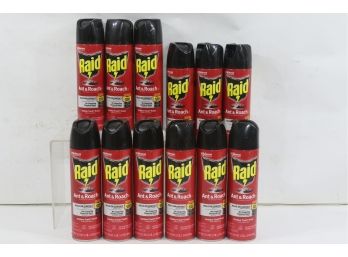 12 Cans Of Raid Ant & Roach Killer, 17.5-oz. Aerosol Can