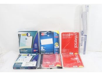 Group Of 7 Sheet Protectors Includes Return Address Labels & All Multipurpose Organizer