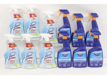 Group Of 12 Multi-purpose & Bathroom Cleaner Includes Lysol & Microban