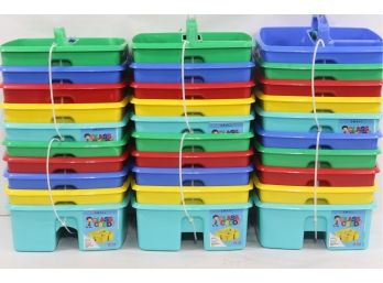 6 Storex Small Classroom Caddy - 3 Compartment(s) - 5.3'x9.3'x9.3' A Set Of 5 Colors