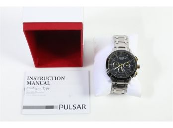 Pulsar PT3393 Analog Display Silver Watch - New In Original Box / Packaging
