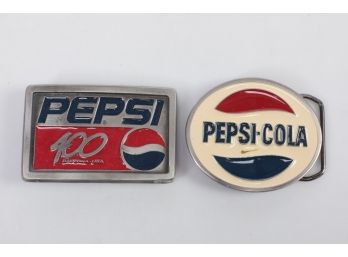 2pc Vintage Pepsi Cola Belt Buckles