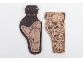 2pc Hand Crafter Leather Gun Holsters