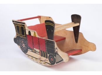 Vintage Wooden Rocking Train Toy