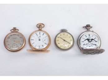 Lot Of 4 Vintage / Antique Pocket Watch Lot