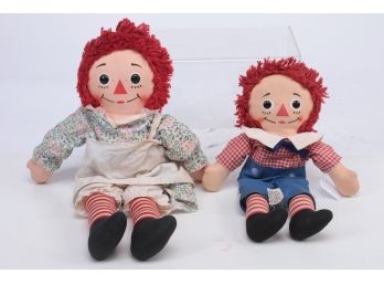 Vintage Knickerbocker Toys Raggedy Ann And Andy Dolls