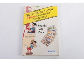 Vintage Pack Disney Fairytale Postage Stamps W/ Album
