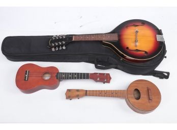 3pc Wooden String Instrument Lot