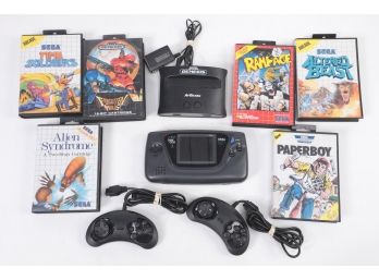 Sega Lot W/ Console Games And Game Gear Handheld