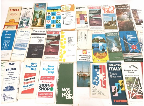 Lot 1 Of Vintage Road Map Collection,  1960s - 80s
