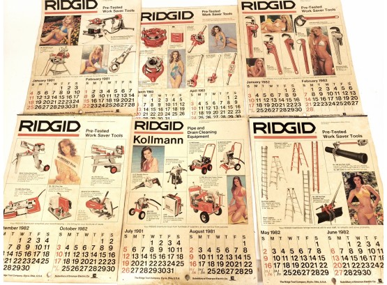 1982 Rigid Tool Calendar Girls Pages
