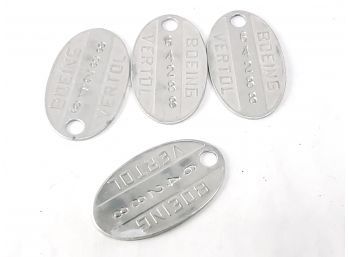 Group Of 4 Boeing Key Fob Tool Check Tags